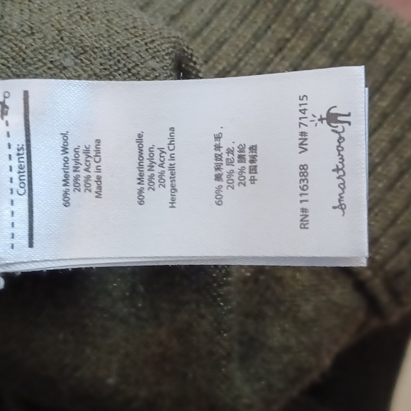 Smartwool Men's Ripple Ridge Half Zip Merino Wool Pullover Sweater Size L Olive - Picture 13 of 13